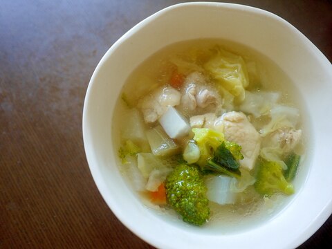 鶏とたっぷり野菜のスープ